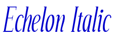 Echelon Italic الخط